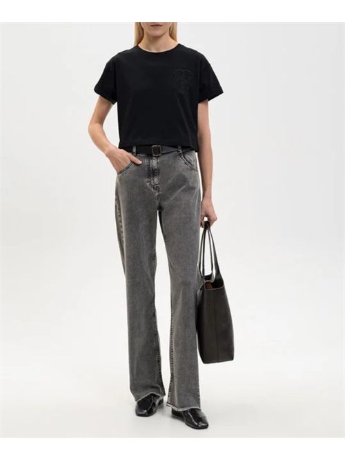 T-shirt con ricamo monogramma TWINSET | TT2380/00006